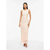 VILA VILA Damen Kleid VISAIL Dress Pastel Yellow PINK FLOWERS