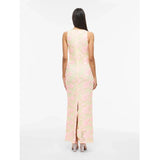 VILA VILA Damen Kleid VISAIL Dress Pastel Yellow PINK FLOWERS