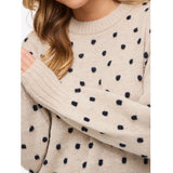 VILA VILA Damen Strick VIDOTTIE Blouse Birch NAVY BLAZER DOTS