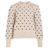VILA VILA Damen Strick VIDOTTIE Blouse Birch NAVY BLAZER DOTS