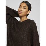 VILA VILA Damen Strick VIKAIA Restudsalg Coffee Bean