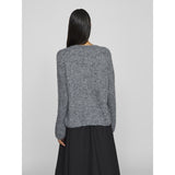 VILA VILA Damen Strickjacke VIBOWS Restudsalg Medium grey melange