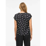 VILA VILA Damen Top VIELLETTE Top Black aop snow white dots