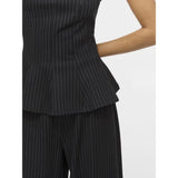 VILA VILA Damen Top VIMASTRIBA Top Black Beauty PINSTRIPE