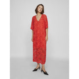 VILA VILA Damenkleid VILORNA Dress Poppy Red