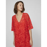 VILA VILA Damenkleid VILORNA Dress Poppy Red