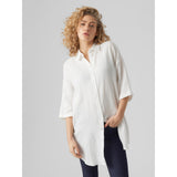 Vero Moda Vero Moda Damen Hemdkleid VmNatali Shirt Snow white