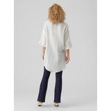 Vero Moda Vero Moda Damen Hemdkleid VmNatali Shirt Snow white