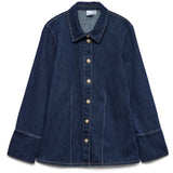 Vero Moda Vero Moda Damen-Überschicht VMNIKKA Shirt Dark Blue Denim