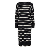 Vero Moda Vero Moda Damen Kleid VMJOANA Dress Black Stripes W. Birch