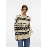 Vero Moda Vero Moda Damen Strickpullover VMAMPLE Knit Birch chocolate torte