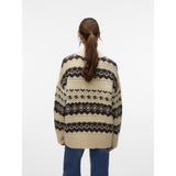 Vero Moda Vero Moda Damen Strickpullover VMAMPLE Knit Birch chocolate torte