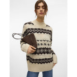 Vero Moda Vero Moda Damen Strickpullover VMAMPLE Knit Birch chocolate torte