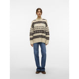 Vero Moda Vero Moda Damen Strickpullover VMAMPLE Knit Birch chocolate torte