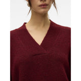 Vero Moda Vero Moda Damen Pullover VMBANG Knit Syrah