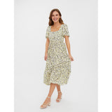Vero Moda Vero Moda Damen kleid VMOLEA Restudsalg Lemon Meringue Olea
