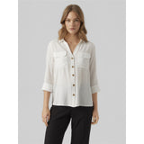 Vero Moda Vero Moda Damen Hemd VMBUMPY Restudsalg Snow white