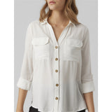 Vero Moda Vero Moda Damen Hemd VMBUMPY Restudsalg Snow white