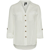 Vero Moda Vero Moda Damen Hemd VMBUMPY Restudsalg Snow white