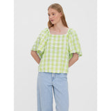 Vero Moda Vero Moda Damen Bluse VMSODY Restudsalg Shadow Lime Snow White