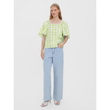 Vero Moda Vero Moda Damen Bluse VMSODY Restudsalg Shadow Lime Snow White