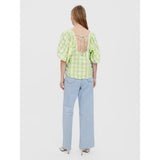 Vero Moda Vero Moda Damen Bluse VMSODY Restudsalg Shadow Lime Snow White