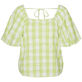 Vero Moda Vero Moda Damen Bluse VMSODY Restudsalg Shadow Lime Snow White