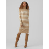Vero Moda Vero Moda Damenkleid VMHAPPINESS Restudsalg Irish Cream W. BIRCH