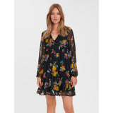Vero Moda Vero Moda Damen Kleid VMKAYA Restudsalg Black Enna