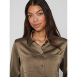 VILA Vila Damen Hemd VIJETRA Shirt Dusty Olive
