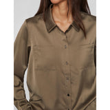 VILA Vila Damen Hemd VIJETRA Shirt Dusty Olive