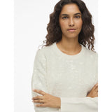 VILA Vila Damenstrick VISIQUIN Restudsalg White