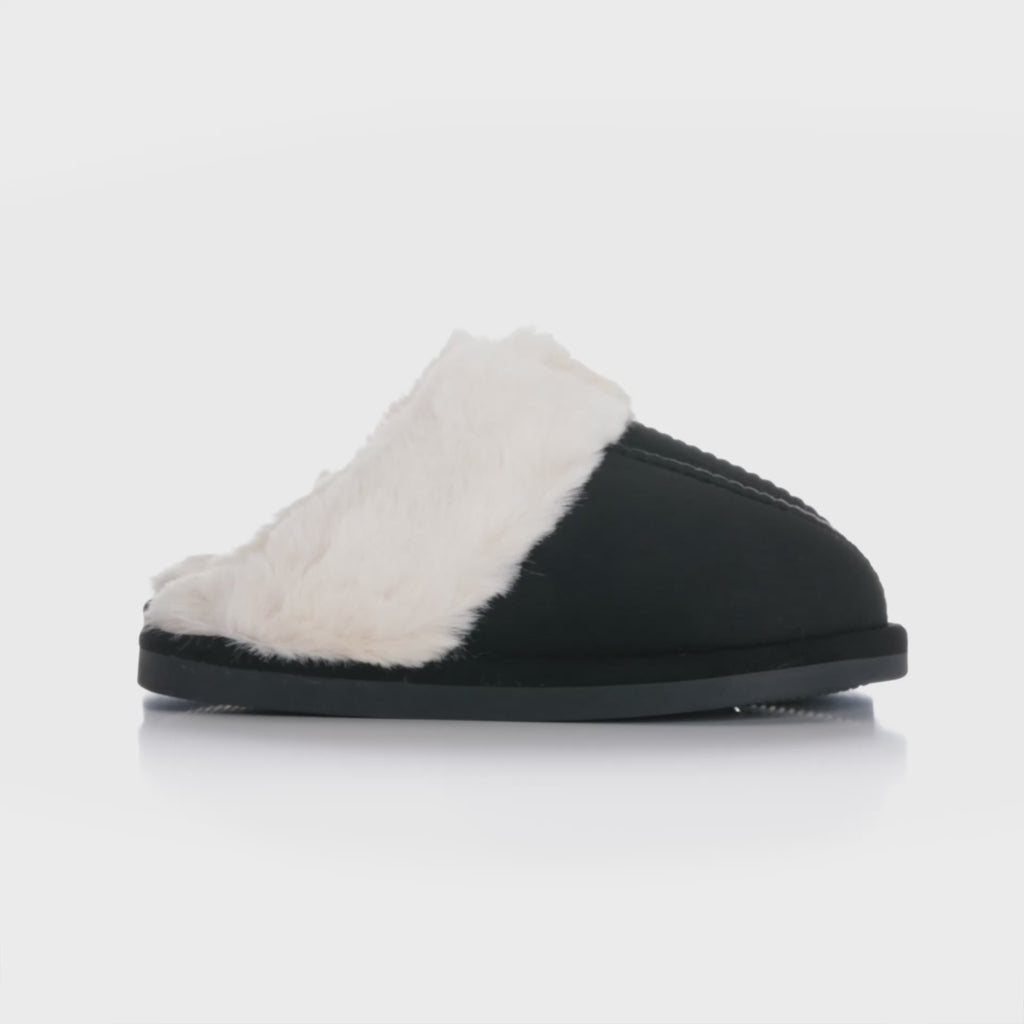 SHOES Julle Damen Hausschuhe BNB-15 Restudsalg Black